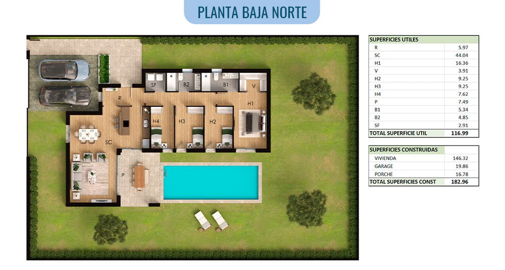 P B - B plano